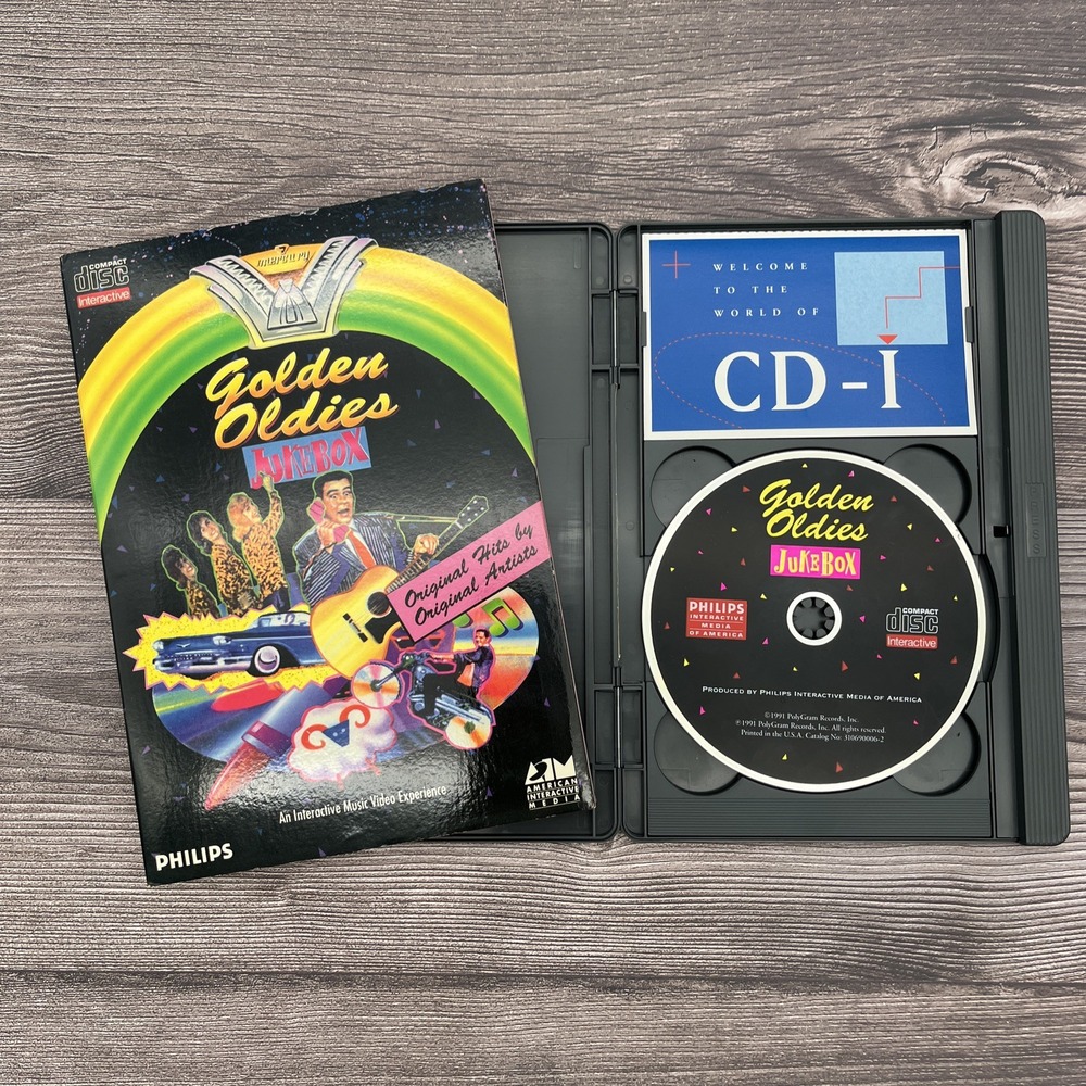 Golden Cool Oldies Jukebox Philips CD-i Long Box CIB 1991 Tested - NO MANUAL